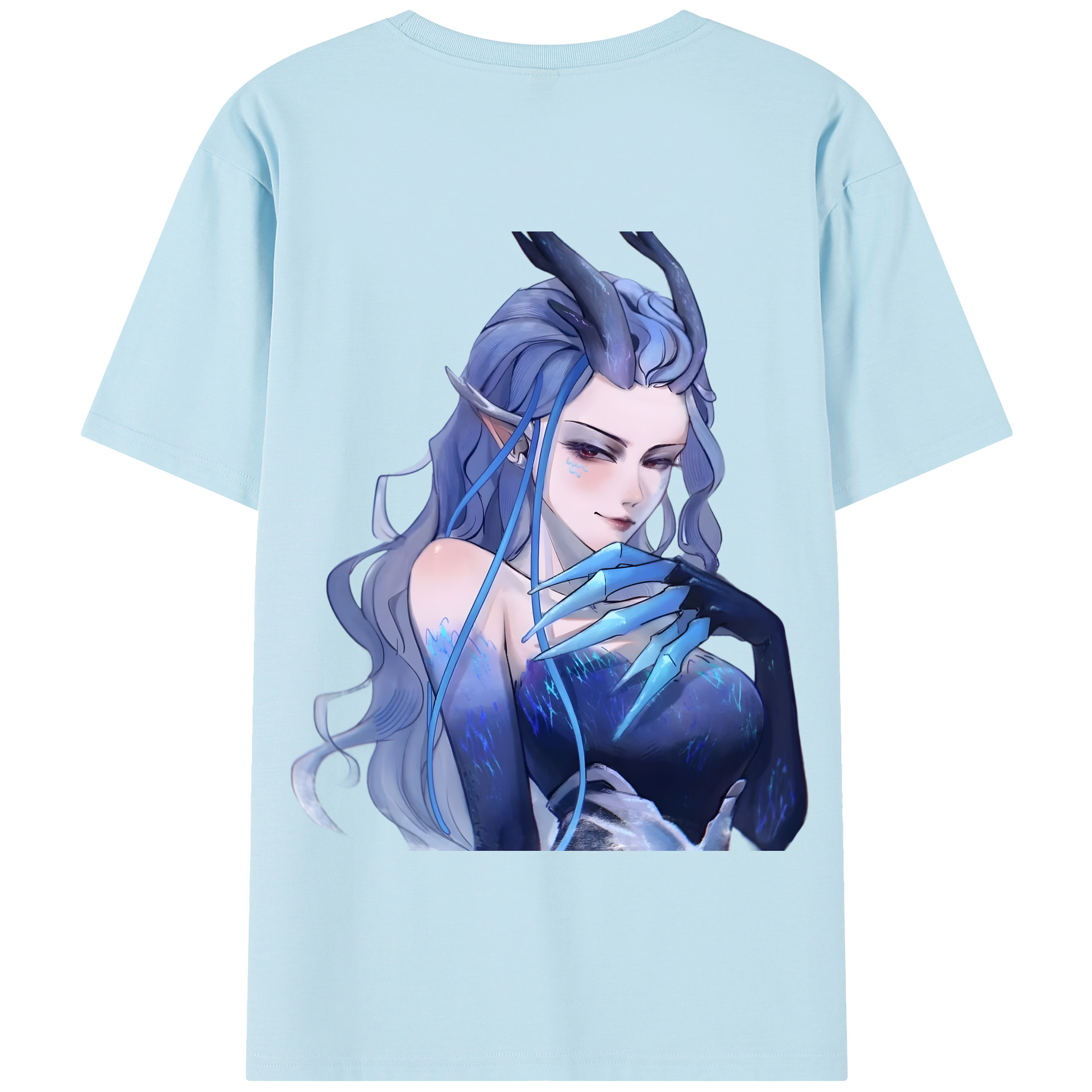 （画像用） Ne Zha 2 ナタ 魔童の大暴れ 綿100％半袖Tシャツ（背面プリント）